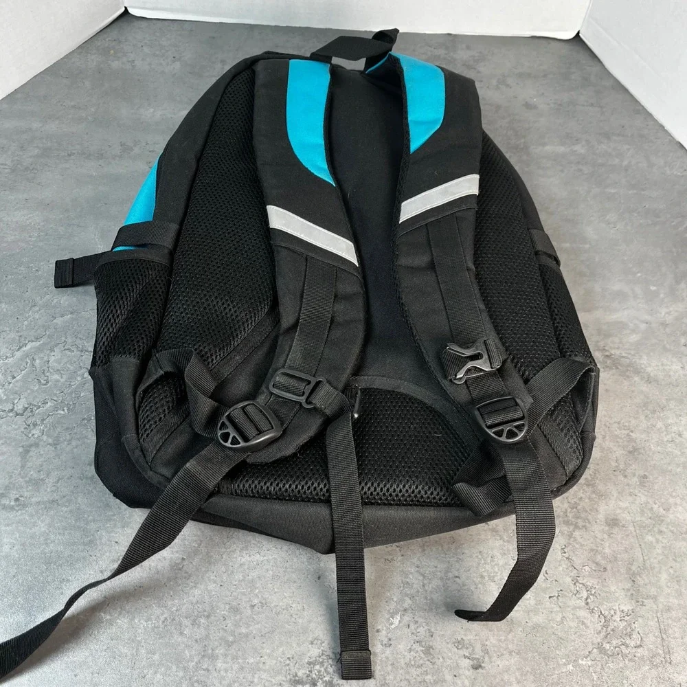 Fanspack Blue Black‎ Multi-Pocket School Travel Backpack with Reflective Straps
